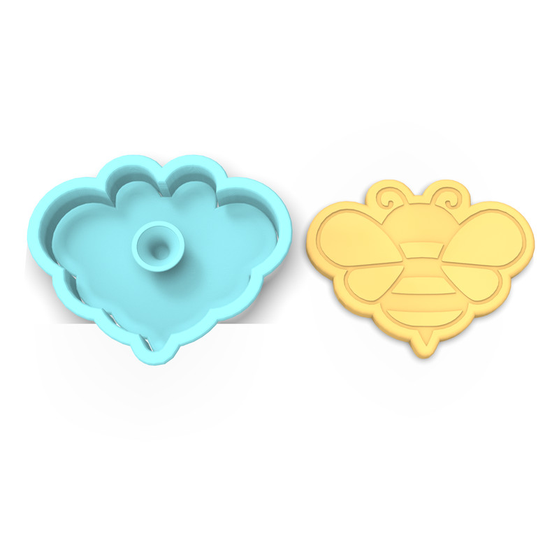 Bee Cookie Cutter & Stamp | Bug Insect Bumblebee Bees Beehive Honey Hive #2 gallery