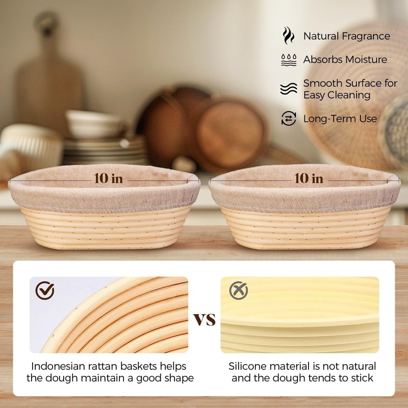 Banneton Bread Proofing Baskets and Sourdough Bread Baking Supplies - Sourdou... gallery