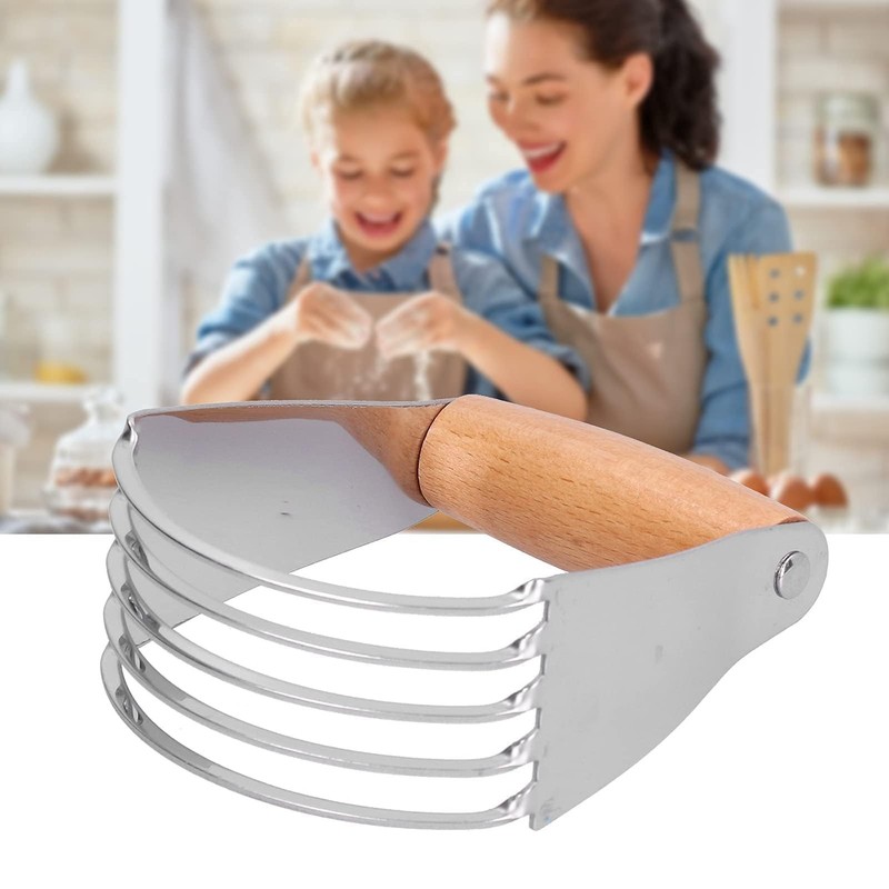 Dough Blender, Stainless Steel Pastry Cutter Heavy Duty Dough Cutter with Bla... gallery