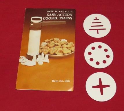 1983 Hutzler Gerda : COOKIE PRESS Food Decorator (10+) Cookie Discs #695 In Box gallery