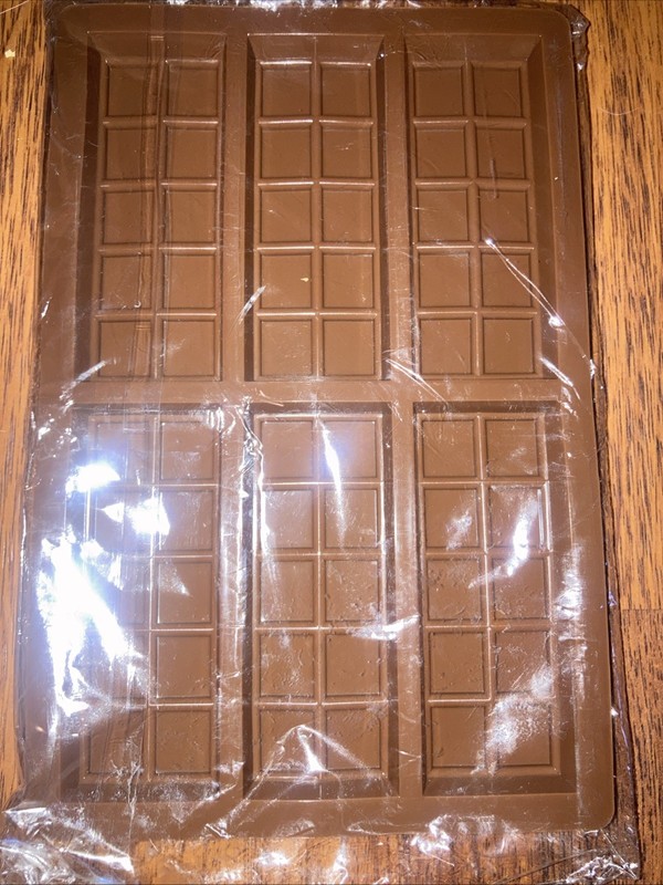 2PACK Chocolate Bar Mold Deep Silicone Candy Bar Mold Non Stick Candy 6-hole