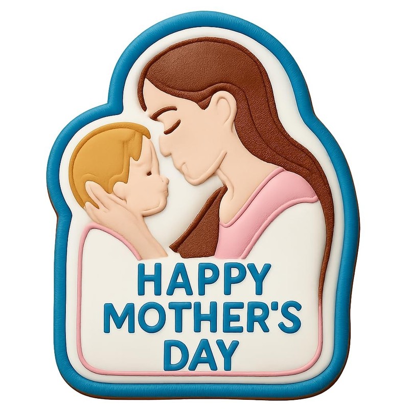 Mother's Day Card Cookie Cutter & Stamp, Fondant & Clay - 3.1x4" gallery