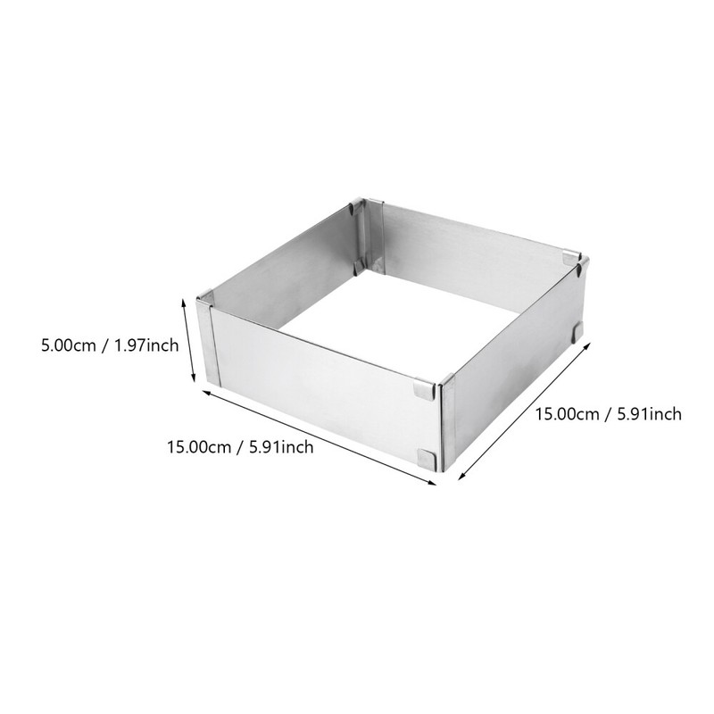 1PC Adjustable Square Cake Mold Stainless Steel Mousse Mould Cake Baking Tools gallery
