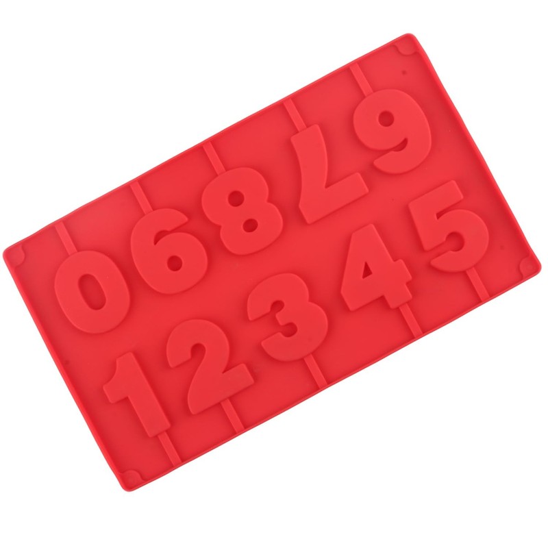 0-9 Number Silicone Candy Molds Lollipop Mold for Candle Chocolate Cake gallery