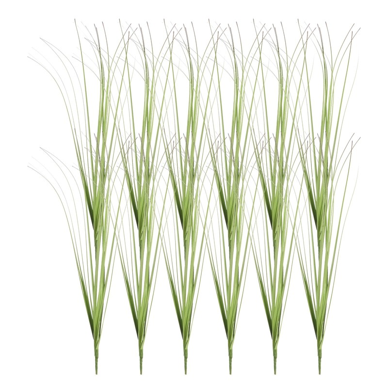12Pcs Artificial Grass Plants, 18.5″ Plastic Fake Wheat Grass Greenery, Red
