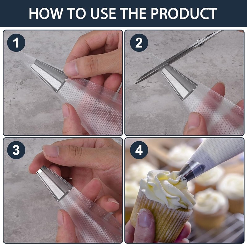 100 Pcs Disposable Piping Bags 10inch Anti Burst Pastry Bags Pastry Bag Pastry gallery