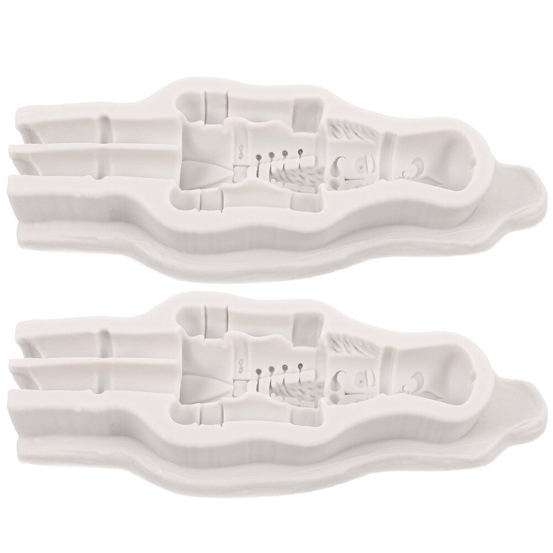 2 Pcs Christmas Silicone Mold Molds Soap Candle Nutcracker Soldier Cake gallery