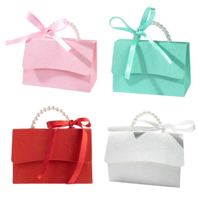 10Pcs Wedding Candy Boxes Handbag Candy Boxes Bag Chocolate Treat Gift Boxes gallery