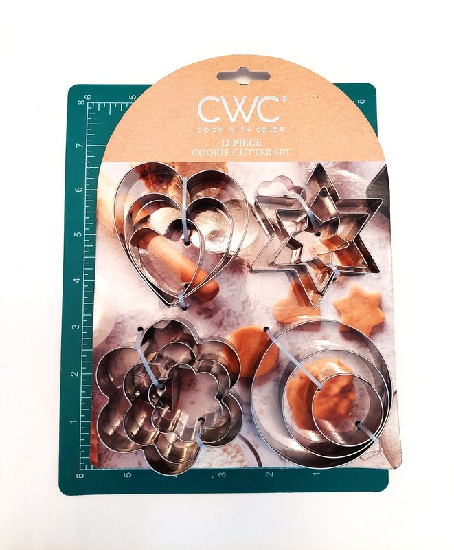 Cook With Color 12-Piece Cookie Cutter Set. Stainless Steel. CWC Cookie/Biscuits gallery