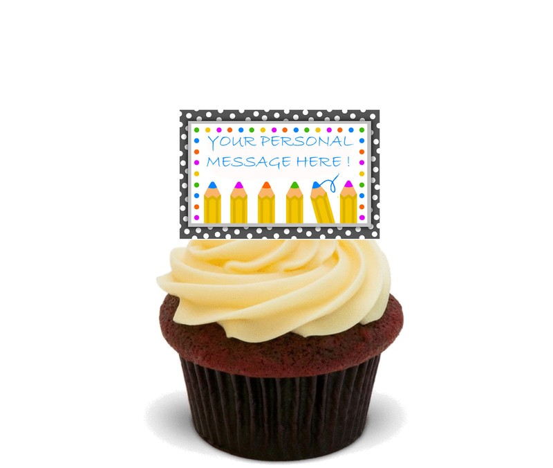 Personalised Cup Cake Toppers, Fairy Bun Decorations, Teacher School Thank You