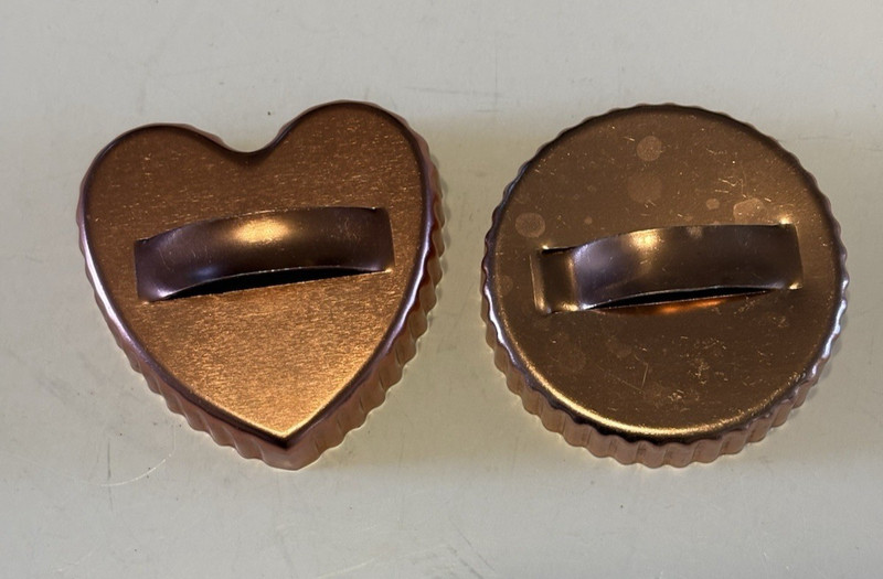 2 Copper Cookie Cutters – Heart & Circle
