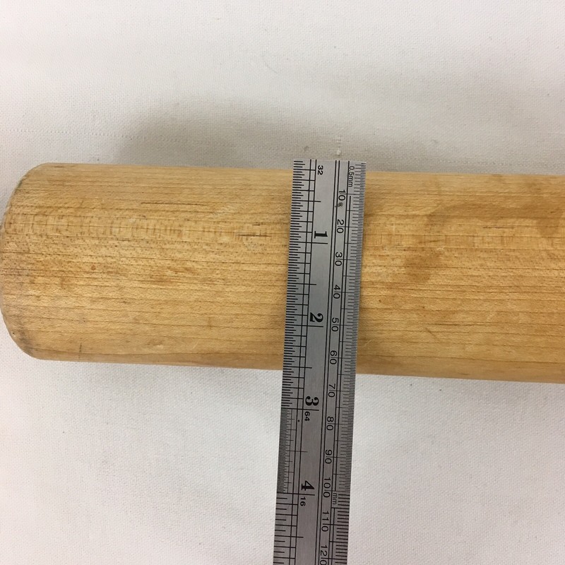 Mid Century Primitive Farm Kitchen Baking 15" Oversize Vintage Wood Rolling Pin gallery