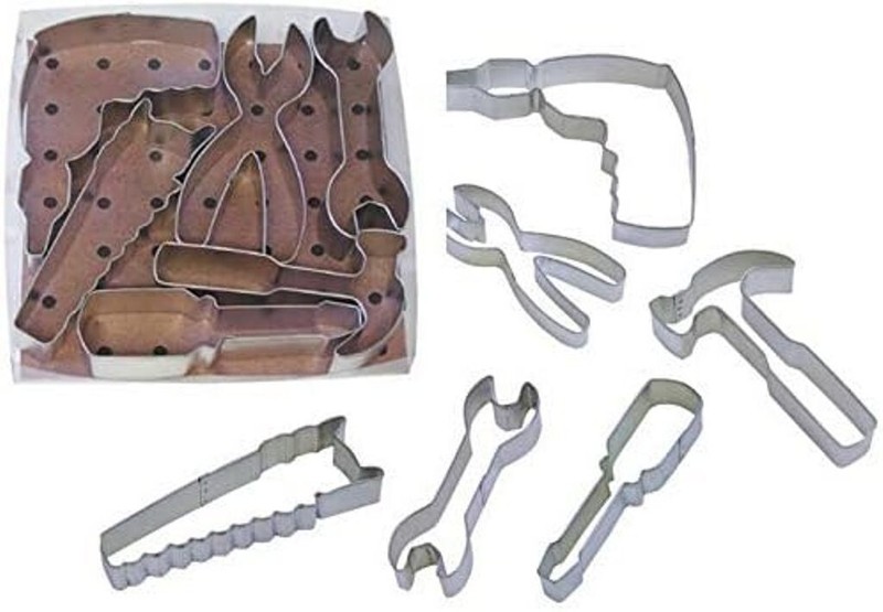 Tools Cookie Cutters Set Hammer Wrench Pliers Screwdriver Drill Saw