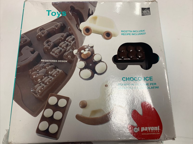 Lot of 2: Pavoni Platinum Silicone Toys Chocolate Mould, Brown