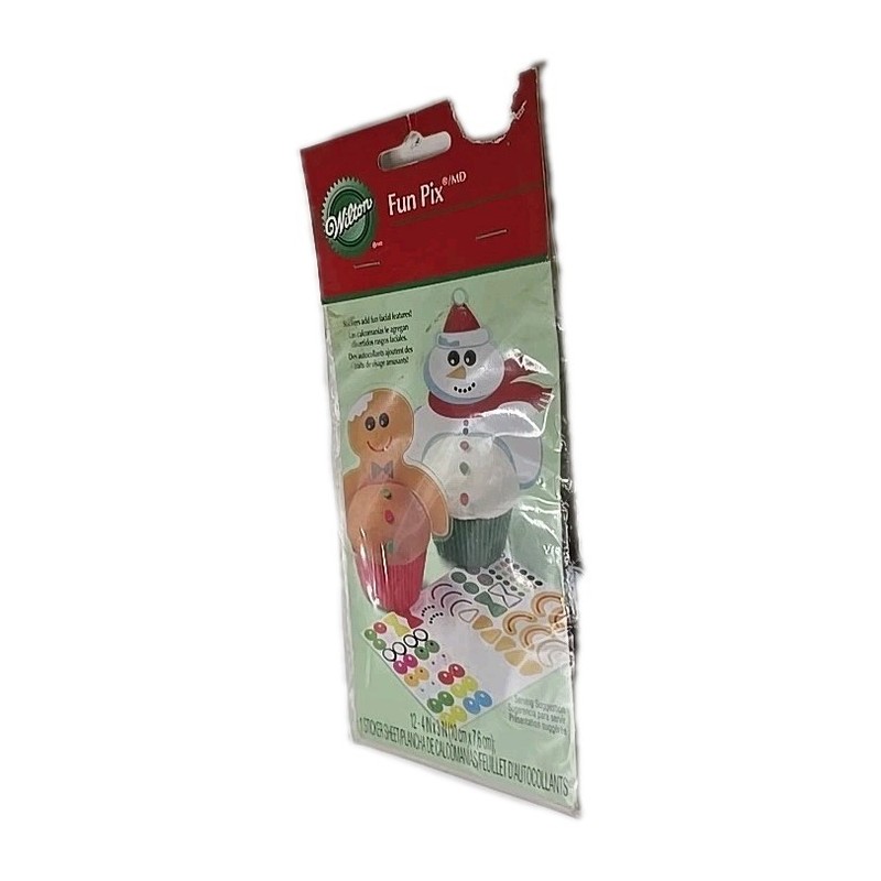 Wilton Fun Pix Edible Stickers Gingerbread Snowman Holiday 2011 gallery