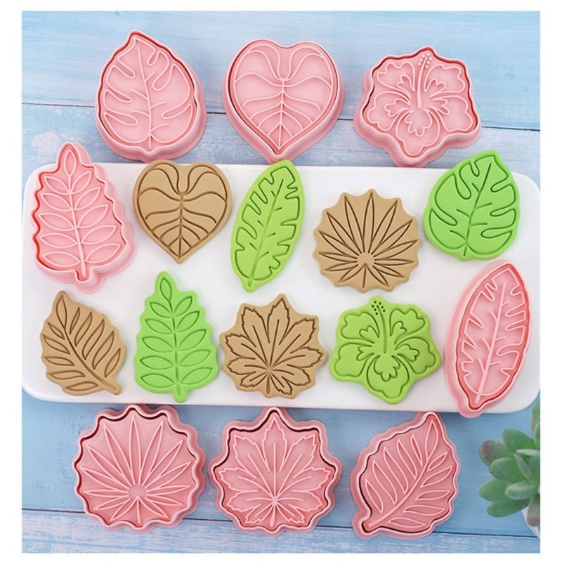 16Pieces/set Cookie Cutter-Molds Plastic DIY Leaf Shaped Cake Candy Fondant Mold gallery