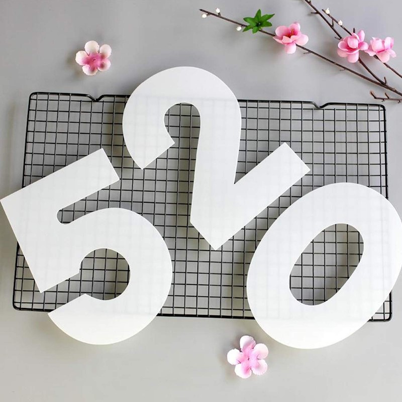 8-inch Arabic Numeral Cake Stencils 0-8 Molds for DIY Wedding Birthday gallery