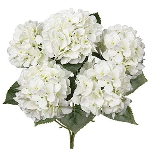 Hydrangea Artificial Flowers Large Artificial Hydrangeas Silk Flower for White