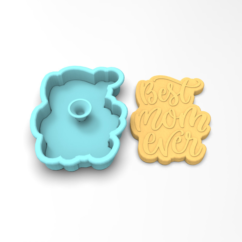 Best Mom Ever Cookie Cutter & Stamp | Mother's Day Mom Love gallery