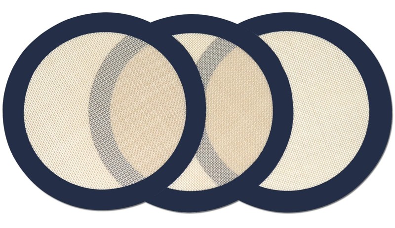 Eolilim 3PC Round Silicone Baking Mats, 8 inch Mats for 8 Inch, Gray