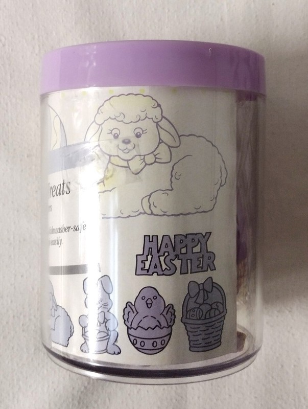 Vintage Wilton Easter Cookie Cutter Set ~ canister ~ 10 cutters gallery