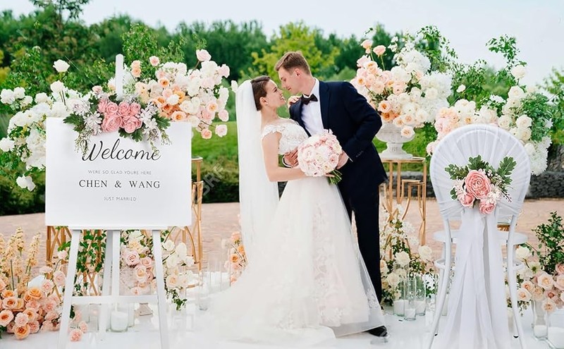 2Pcs Artificial Peony Flower Garland - Silk Peony Garland with gallery