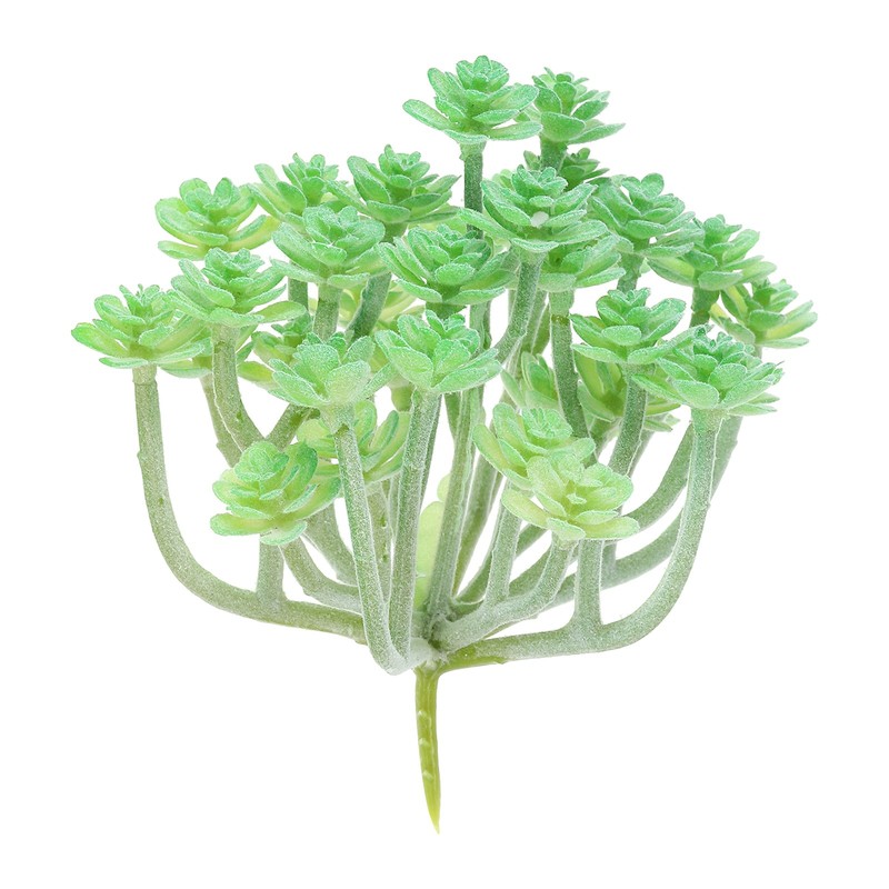 Mini Artificial Succulent Plants Unpotted Fake Succulents Picks Green