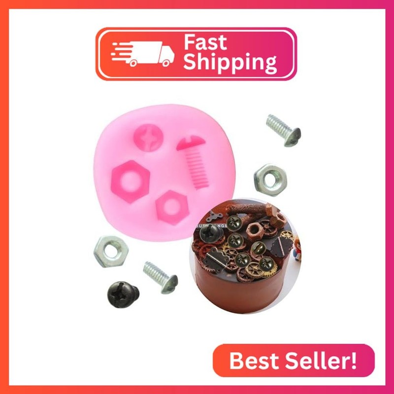 XMOLDNMS Hand Tools Silicone Mold Construction Tools Fondant Molds Screw Nut Can