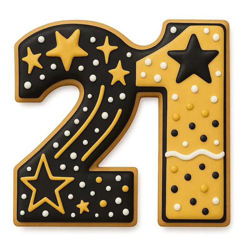 Number 21 Cookie Cutter - 3.3x3.2 Inches, Birthday Celebration (Random Color) gallery