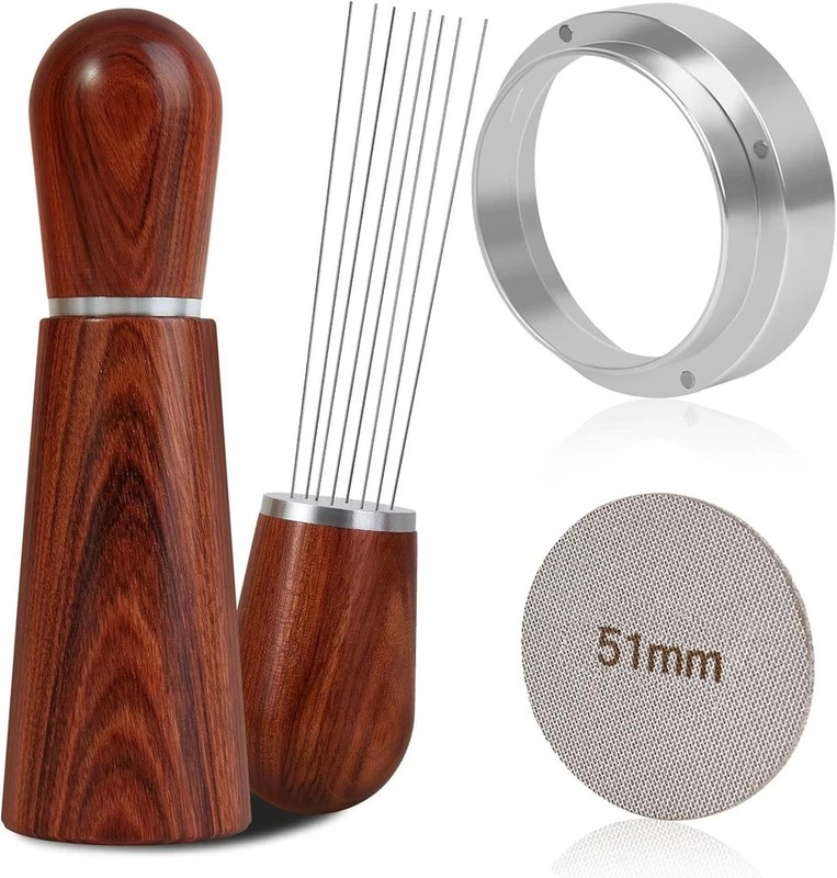 51mm Espresso Accessories Kit, WDT Tool, Dosing Funnel and Puck Screen