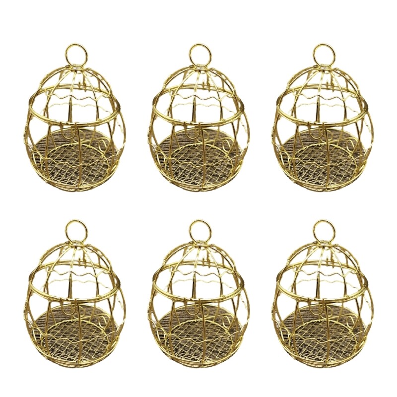 Festive Candy Box Hollow Birdcage Iron Boxes Jewelry Box Decor for Celebration