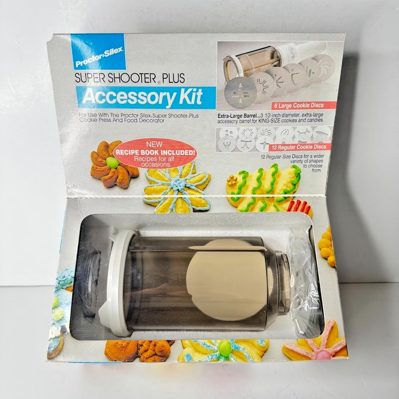 VTG Proctor Silex Super Shooter Plus Cookie Press Accessory Kit #G1010 Open Box
