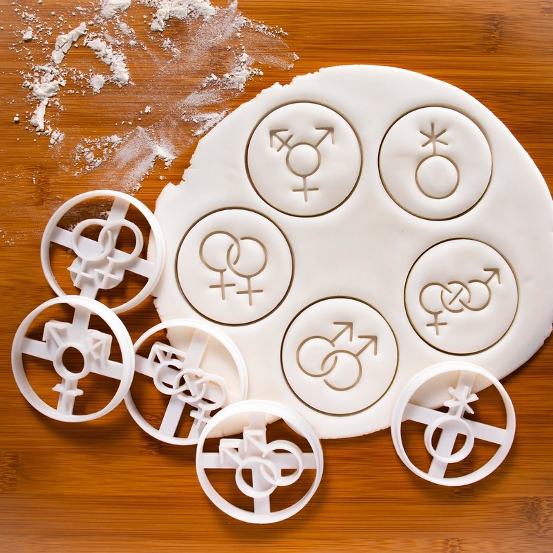 LGBTQ Symbol Cookie Cutters – lesbian gay bisexual transgender genderqueer pride