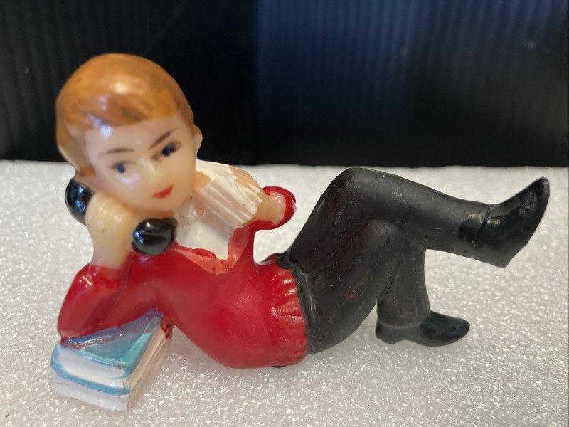 Vintage Wilton Cake Toppers Teenager Boy & Girl Pair Talk On Telephone Phone D gallery