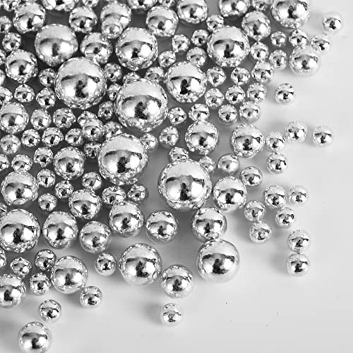 Kasvan Pearl Sugar Sprinkles - Edible Candy Pearls 130g/4.58 Oz, Mix Silver gallery