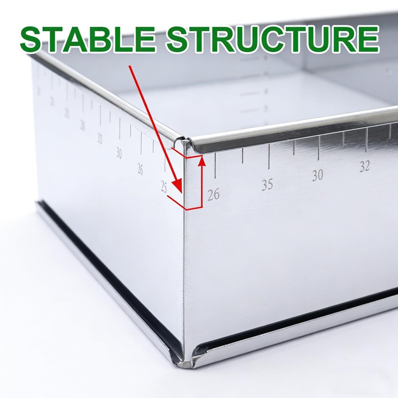 Adjustable Rectangle Mousse Cake Ring Mold,Large Square Springform Stainless ... gallery
