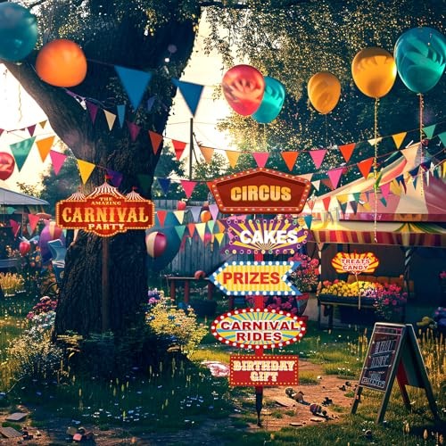 30 Pieces Party Decoration - Carnival Party Directional Signs Decor - Circus gallery