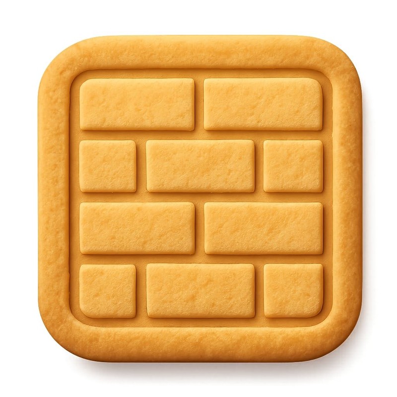 Stack Bond Brick Pattern Cookie Cutter & Stamp, Fondant & Clay - 4x4 gallery
