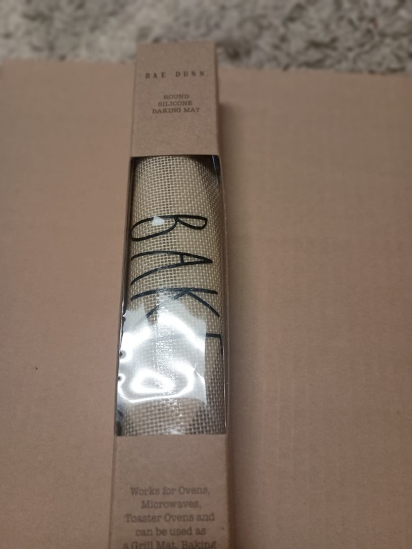 Rae Dunn BAKING MAT "BAKE" ROUND SILICONE LL Original Box New w/tag