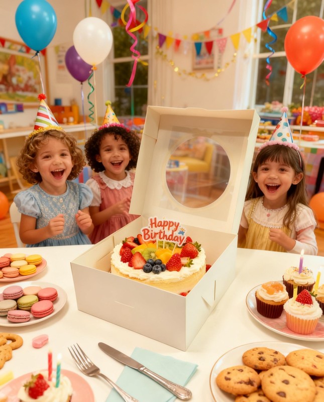 3 Set Cake Boxes with Cake Boards（3 PCS Cake Boxes+3 PCS Cake Boards）, 10x10x... gallery