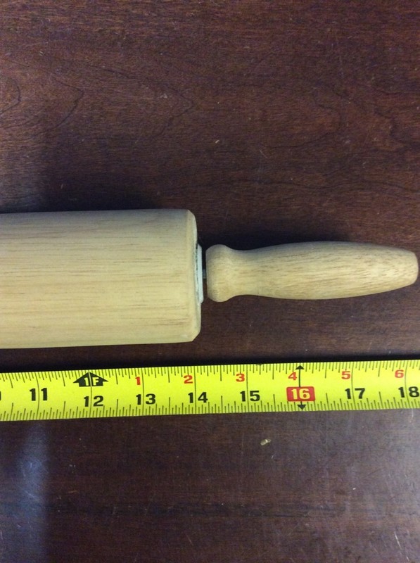 18" Modern Wood Rolling Pin Baking Pastry Dough Utensil PreownedKitchen.com gallery