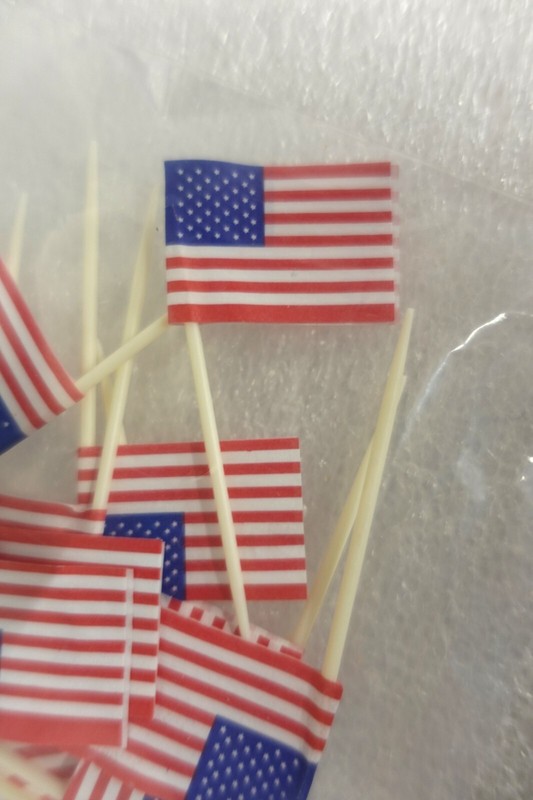 American Flag cupcake picks, 12 ct / USA / NEW