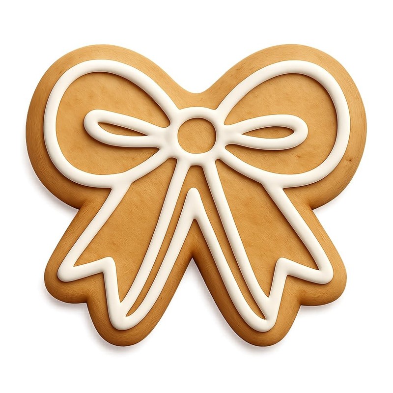Looped Yarn Bow Cookie Cutter & Stamp, Fondant & Clay - 4x3