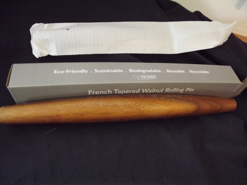 NEW French Tapered WALNUT ROLLING PIN multipurpose BEL PIATTO NIB gallery