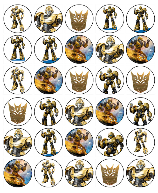 Transformers Bumblebee Edible Cake Topper Wafer Cake Decorations (3 Sizes) gallery