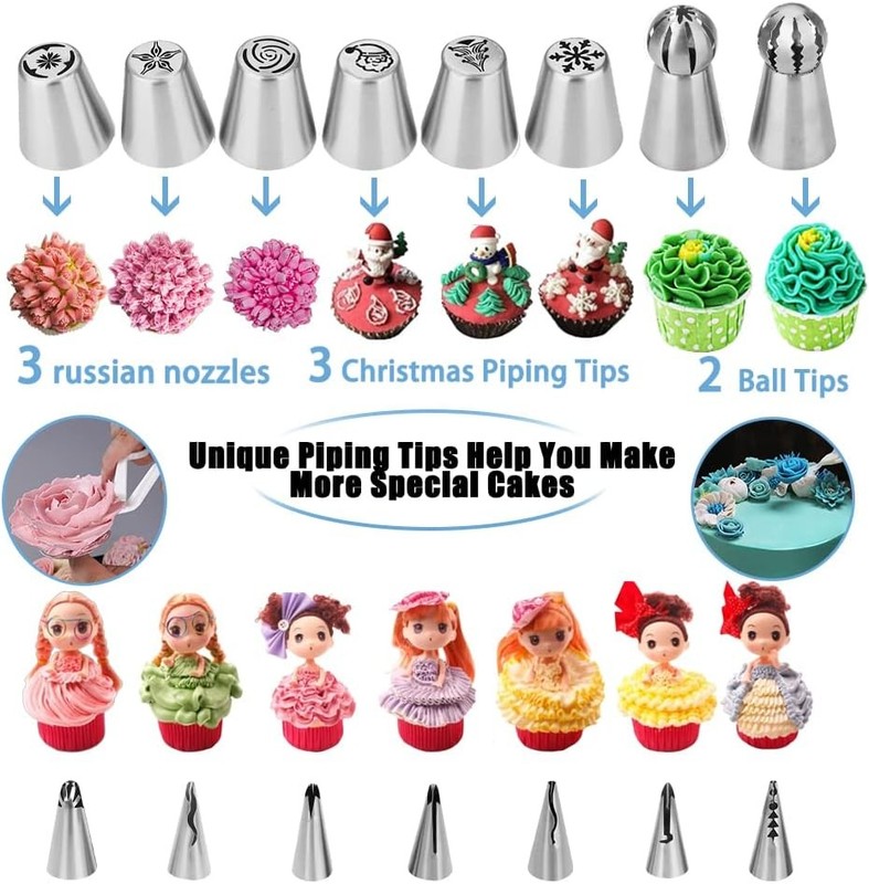 ake Decorating Kit 672 Pcs Cake Decorating Supplies With Cake Carrier Holder gallery