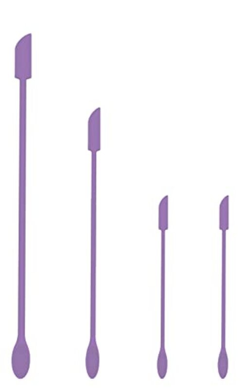 Mini Spatula Silicone Spatula Set – 4pcs Small Makeup Scrapers for Purple