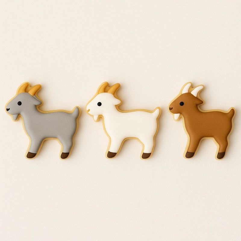 Mini Goat Cookie Cutter 1.5'' Metal Animal Farm Treats gallery