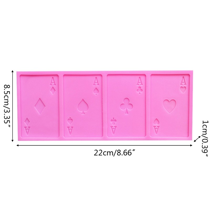 Cookie Cake Silicone Mold Playing Cards Chocolate Fondant DIY Mould gallery