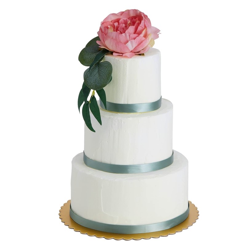 Fake Cake Dummy Set - 10.8 in Tall, 3-Tier Round White Foam - for Fake Birthd... gallery